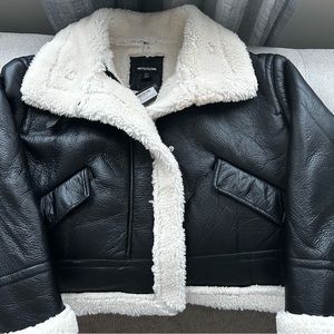Black Buckled Aviator Jacket